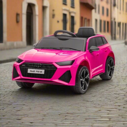 Licensed 12V Audi RS6 Avant Kids Ride On Car With MP4 Pink