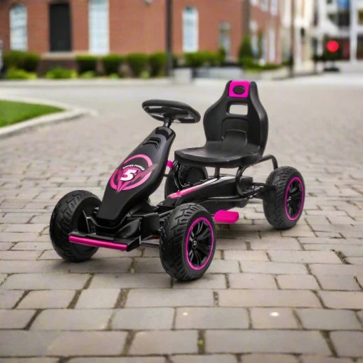 Kids Pedal Go Kart ride on G18 Pink Kiddies Motors