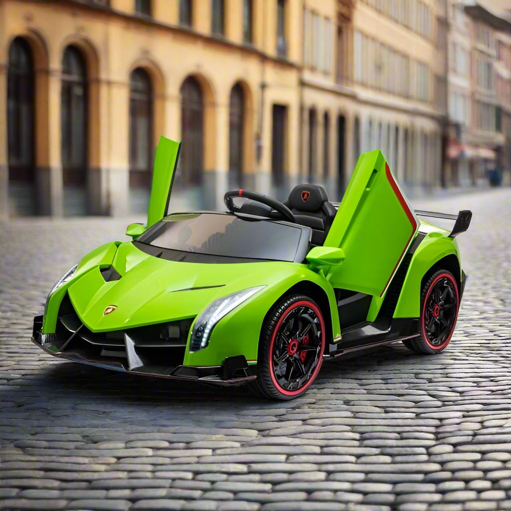 Licensed Lamborghini Veneno 2 Seater Kids 24V Ride On Car In Green