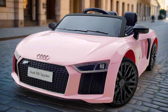 Children’s Licensed Audi R8 12V Electric Ride On Car with parental control and self drive - Pink