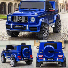 Licensed Mercedes G63  G wagon 12V Optional High Door Kids Ride On Car - Metallic Blue