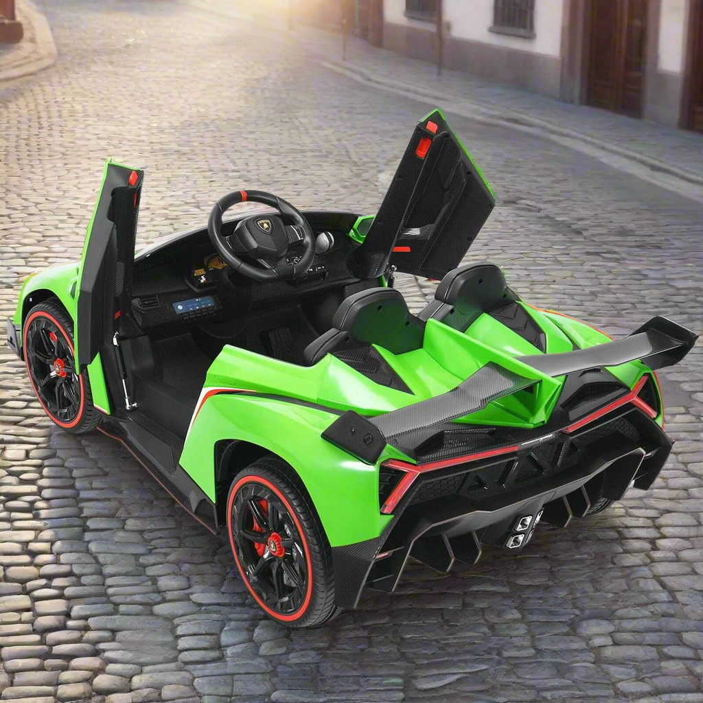 Licensed Lamborghini Veneno 2 Seater Kids 24V Ride On Car In Green