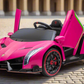 Licensed Lamborghini Veneno 2 Seater Kids 24V Ride On Car In Pink