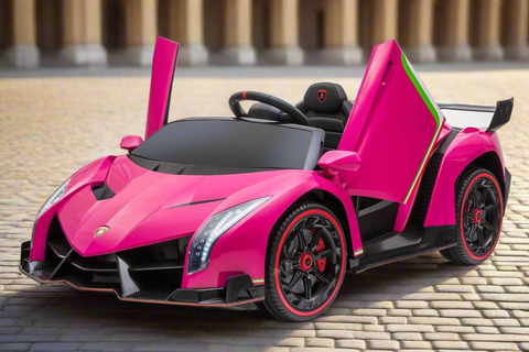 Licensed Lamborghini Veneno 2 Seater Kids 24V Ride On Car In Pink