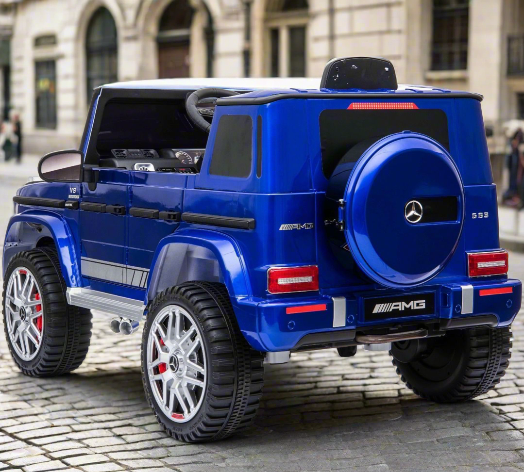 Licensed Mercedes G63  G wagon 12V Optional High Door Kids Ride On Car - Metallic Blue