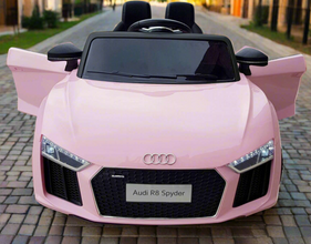 Children’s Licensed Audi R8 12V Electric Ride On Car with parental control and self drive - Pink