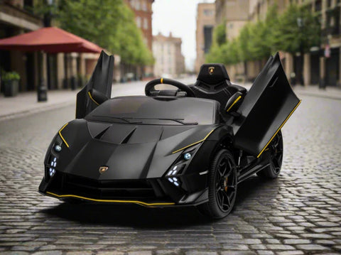 Licensed Lamborghini Autentica 12V Kids Ride on Car With Remote - Black