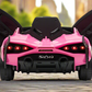 Licensed Lamborghini Sian 12V Electric Ride On Car With MP4 Screen and parental control - Pink