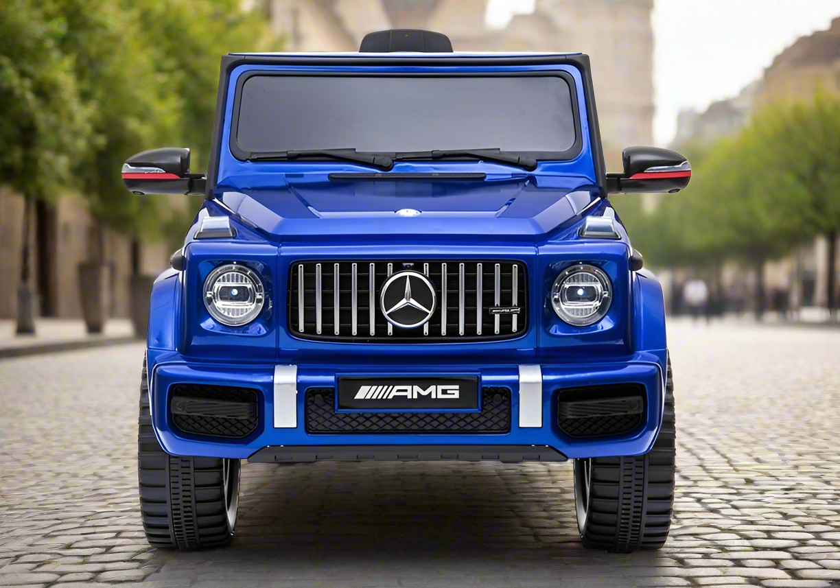 Licensed Mercedes G63  G wagon 12V Optional High Door Kids Ride On Car - Metallic Blue