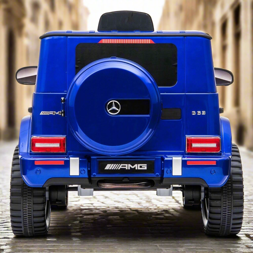 Licensed Mercedes G63  G wagon 12V Optional High Door Kids Ride On Car - Metallic Blue