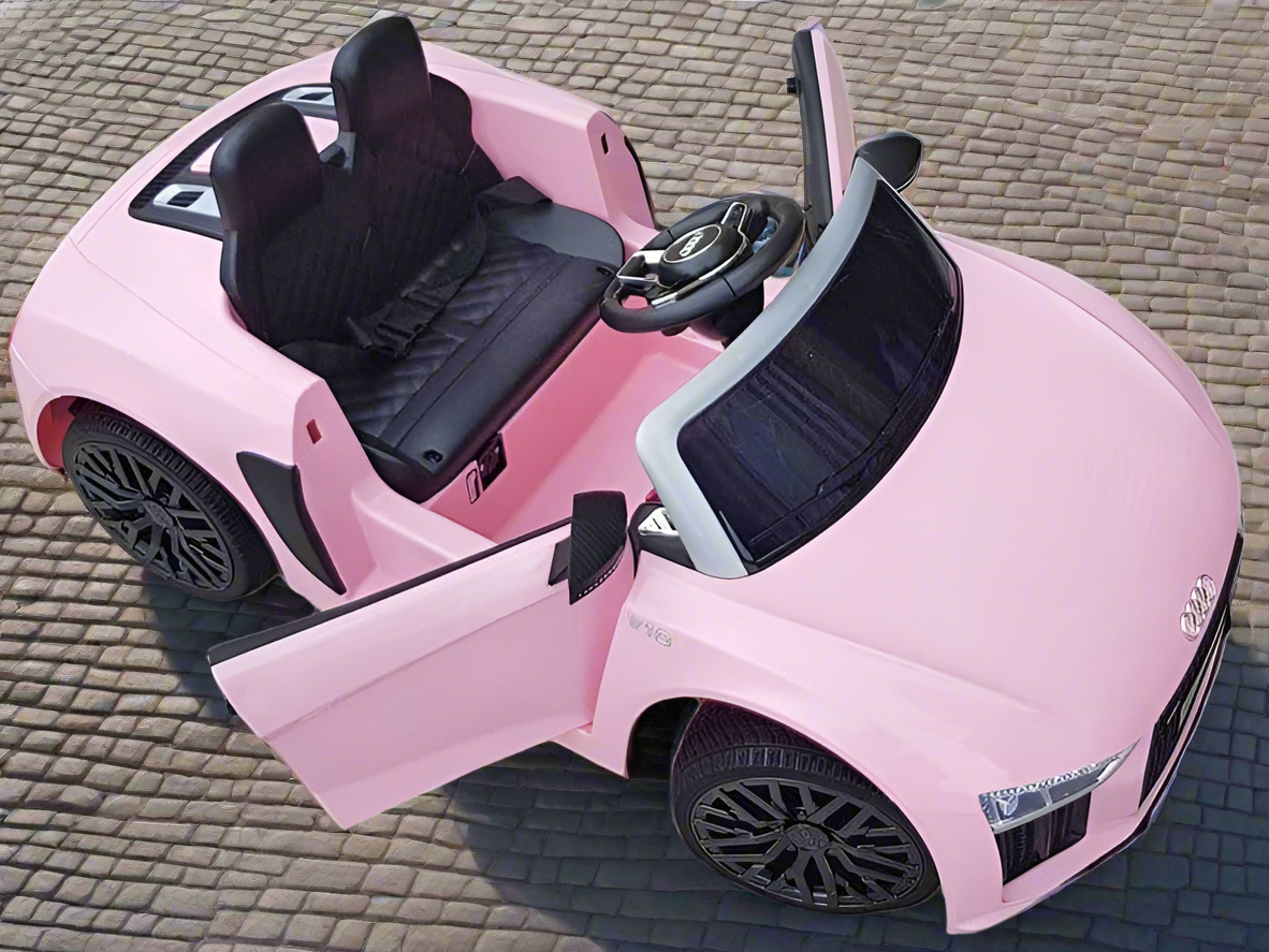 Children’s Licensed Audi R8 12V Electric Ride On Car with parental control and self drive - Pink