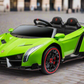 Licensed Lamborghini Veneno 2 Seater Kids 24V Ride On Car In Green