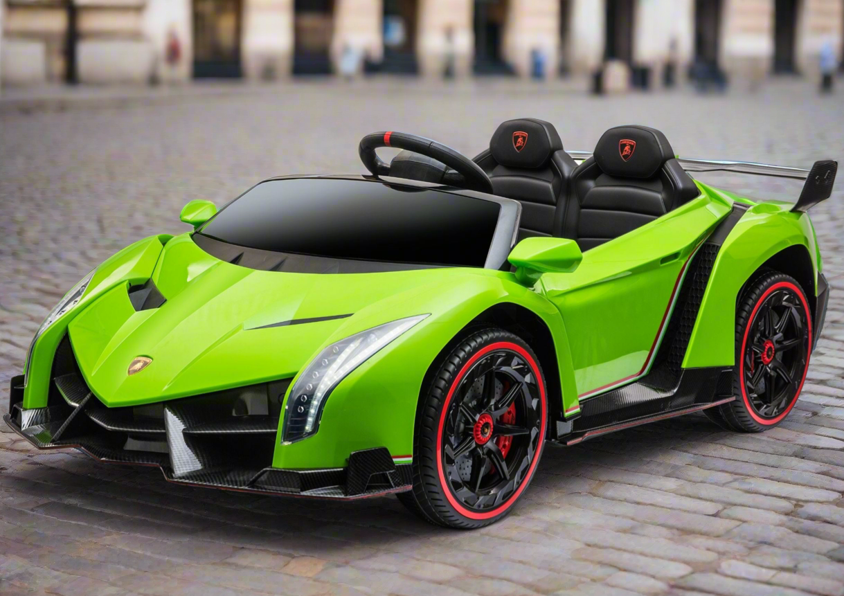 Licensed Lamborghini Veneno 2 Seater Kids 24V Ride On Car In Green