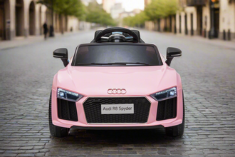 Children’s Licensed Audi R8 12V Electric Ride On Car with parental control and self drive - Pink