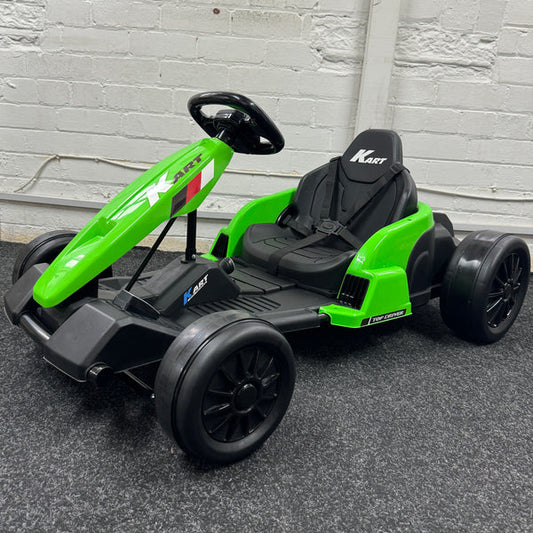 Top Driver Kart 24V Drift Electric Kids Ride on Go Kart - Green