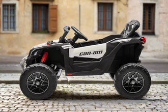 Licensed CanAm Mini Maverick UTV 24V Kids Electric Ride On Buggy - White