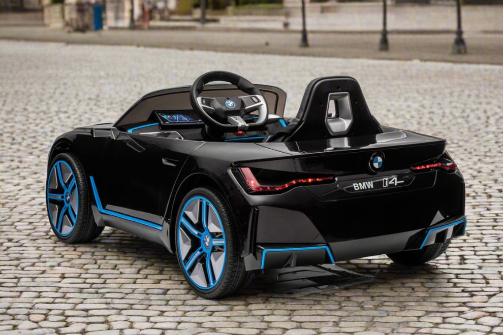 BMW i4 Licensed Kids 12V Ride On Car In Black – Kiddies Motors