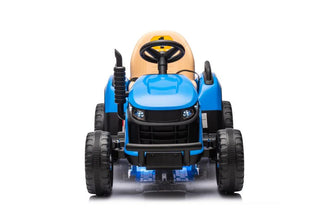 New 12V Kids Ride on Electric Tractor and Trailer with Remote - Blue