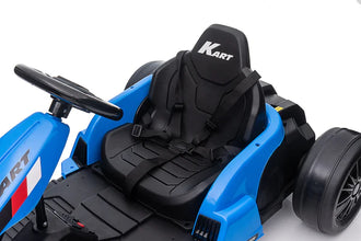 Top Driver Kart 24V Drift Electric Kids Ride on Go Kart - Blue