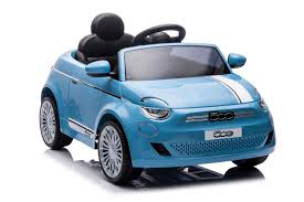 Fiat 500 12v Children Ride On Electric Car - Blue