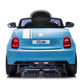 Fiat 500 12v Children Ride On Electric Car - Blue