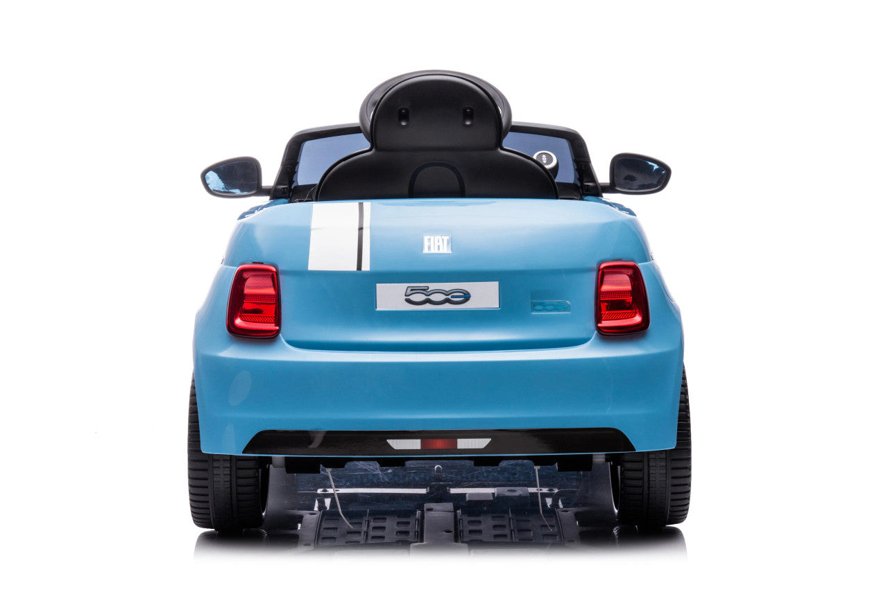 Fiat 500 12v Children Ride On Electric Car - Blue