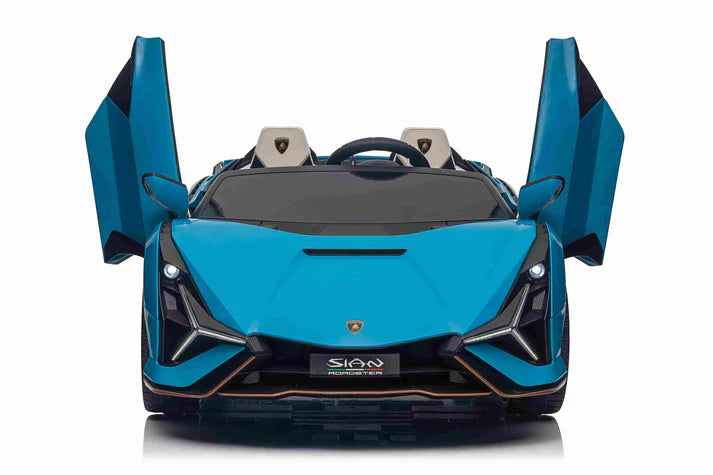 24V Kids Ride on Car Lamborghini Sian 2 Seater with Remote & Drift Function - Blue