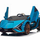 24V Kids Ride on Car Lamborghini Sian 2 Seater with Remote & Drift Function - Blue