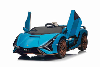 24V Kids Ride on Car Lamborghini Sian 2 Seater with Remote & Drift Function - Blue