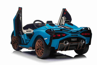 24V Kids Ride on Car Lamborghini Sian 2 Seater with Remote & Drift Function - Blue