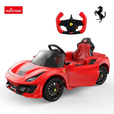 Licensed Ferrari 488 Pista Spider 12V Kids Ride on Car With Remote - Red