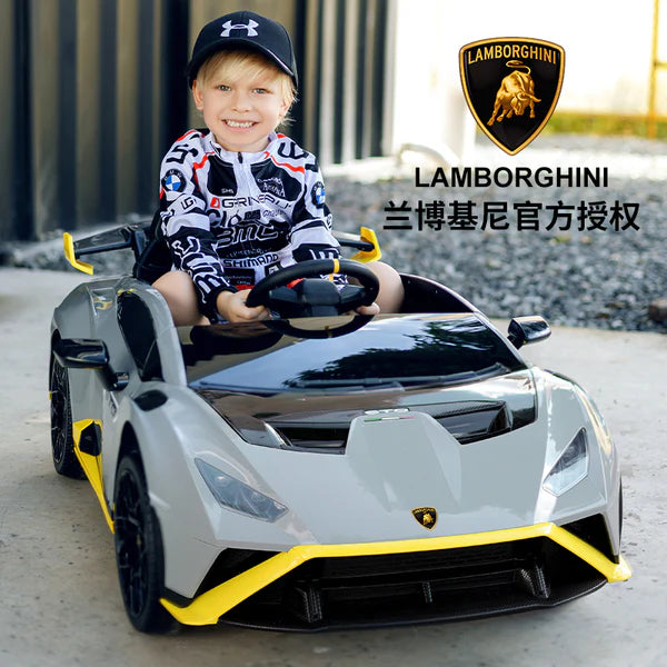 Lamborghini Huracan STO Drift 24V Children Ride on Car With a parental controller - Grey