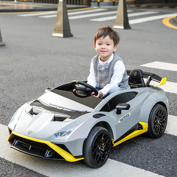 Lamborghini Huracan STO Drift 24V Children Ride on Car With a parental controller - Grey