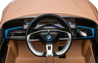 BMW i4 Licensed Kids 12V Electric Ride On Car with parental control In Gold