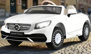 Licensed Maybach S650 Cabriolet 12V Kids Ride On Car With LCD MP4 Screen and parental controller  - White