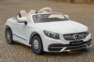 Licensed Maybach S650 Cabriolet 12V Kids Ride On Car With LCD MP4 Screen and parental controller  - White