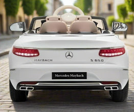 Licensed Maybach S650 Cabriolet 12V Kids Ride On Car With LCD MP4 Screen and parental controller  - White