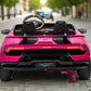 Licensed Lamborghini Huracan 2 Seater 24V Kids Ride on Car Two Seat - Pink