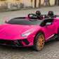 Licensed Lamborghini Huracan 2 Seater 24V Kids Ride on Car Two Seat - Pink