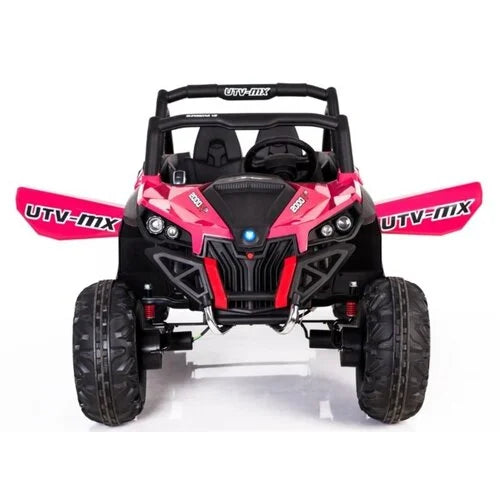 24V UTV-MX Kids 2 Seater Electric Ride On Buggy With MP4 Screen & Parental Control - Pink