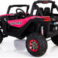 24V UTV-MX Kids 2 Seater Electric Ride On Buggy With MP4 Screen & Parental Control - Pink