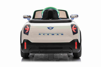 Mini Cooper Aceman 12v Kids Ride on Car With Remote - White