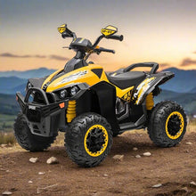 Predator ATV 12V Kids Ride On Quad Bike (UPGRADED) - Yellow