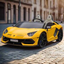 Lamborghini Aventador SVJ 24V Kids 2 Seater Ride On Car With Parental Control - Yellow