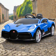 Licensed Bugatti Divo Kids Electric Ride On Car with a parental controller - Blue