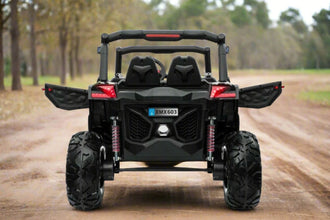 24V UTV-MX Kids 2 Seater Electric Ride On Buggy with MP4 screen and parental control - Paint Black