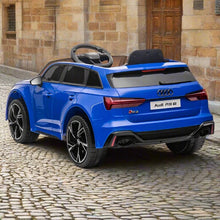 Licensed 12V Audi RS6 Avant Kids Ride on Car In Blue With MP4 (UPGRADED)