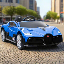 Licensed Bugatti Divo Kids Electric Ride On Car with a parental controller - Blue