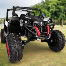 24V UTV-MX Kids 2 Seater Electric Ride On Buggy with MP4 screen and parental control - Paint Black