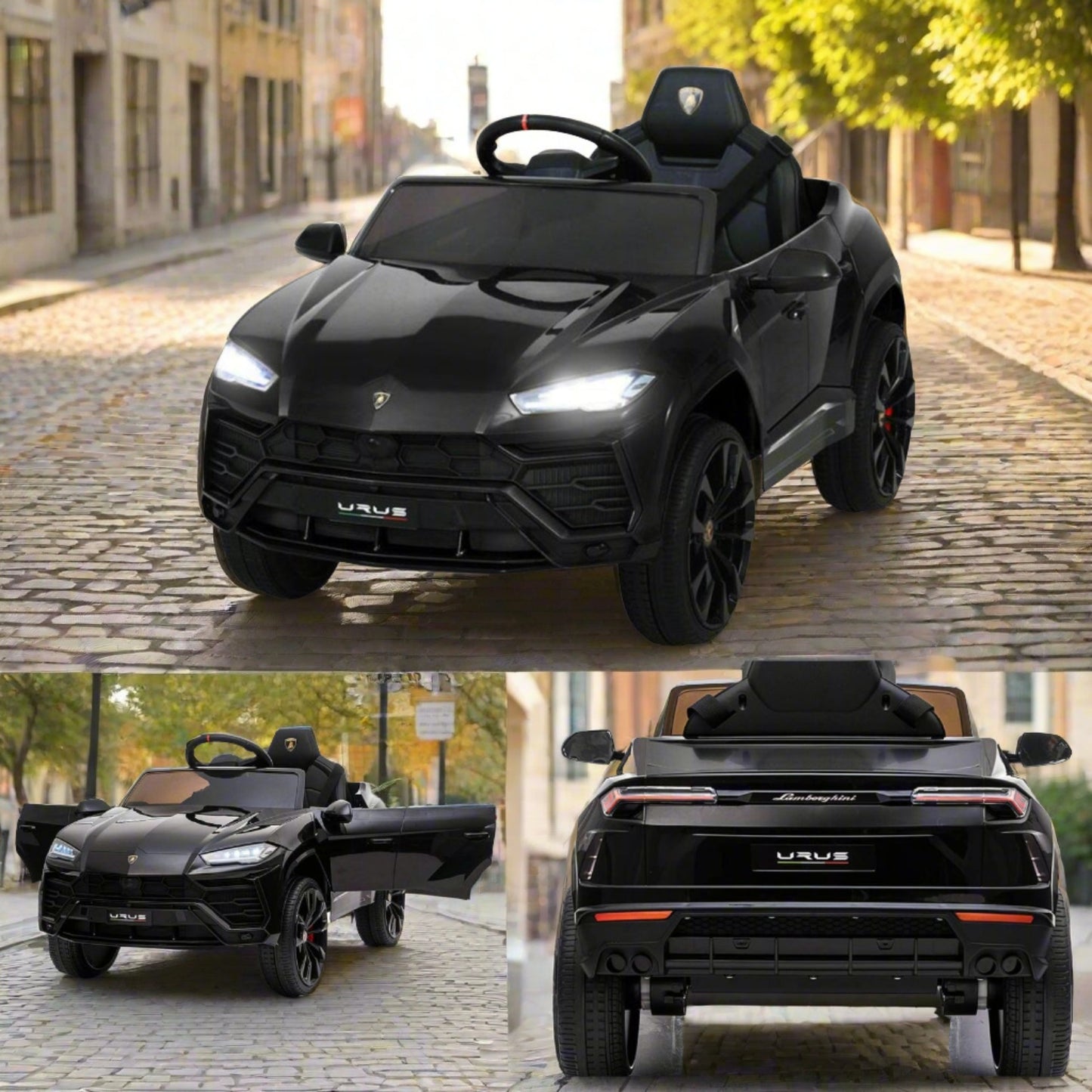 Licensed Lamborghini Urus 12V Kids Ride On Car Upgraded Version - Black